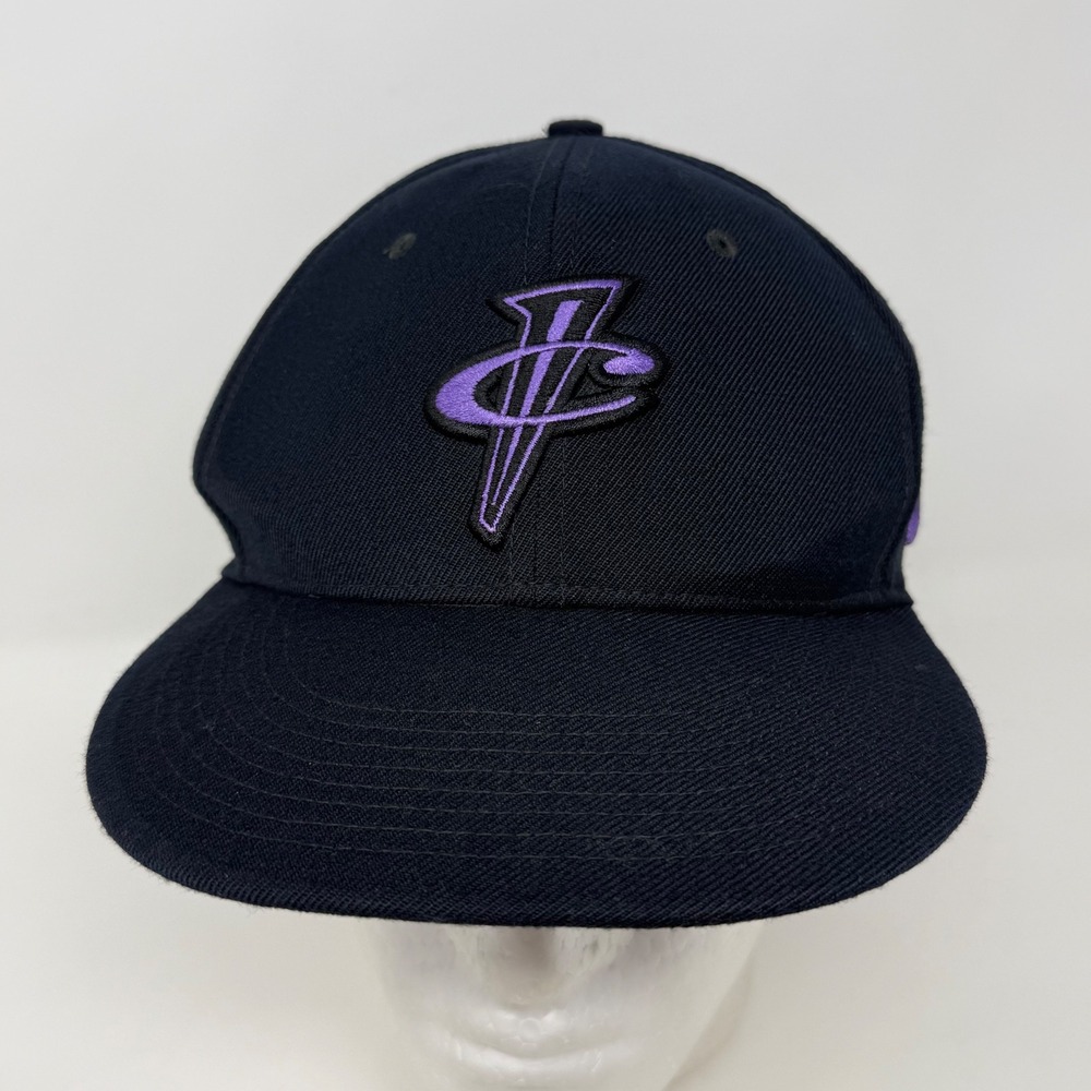 Nike Penny Hardaway Foamposite Snapback Hat Black Purple 1-Cent Logo 441911-015